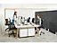 Bureau bench Yunique | Lot de 4 bureaux | Extensible | HxLxP 740 x 2400 x 1594 mm | Double | Nature | Easy Deal | Novigami